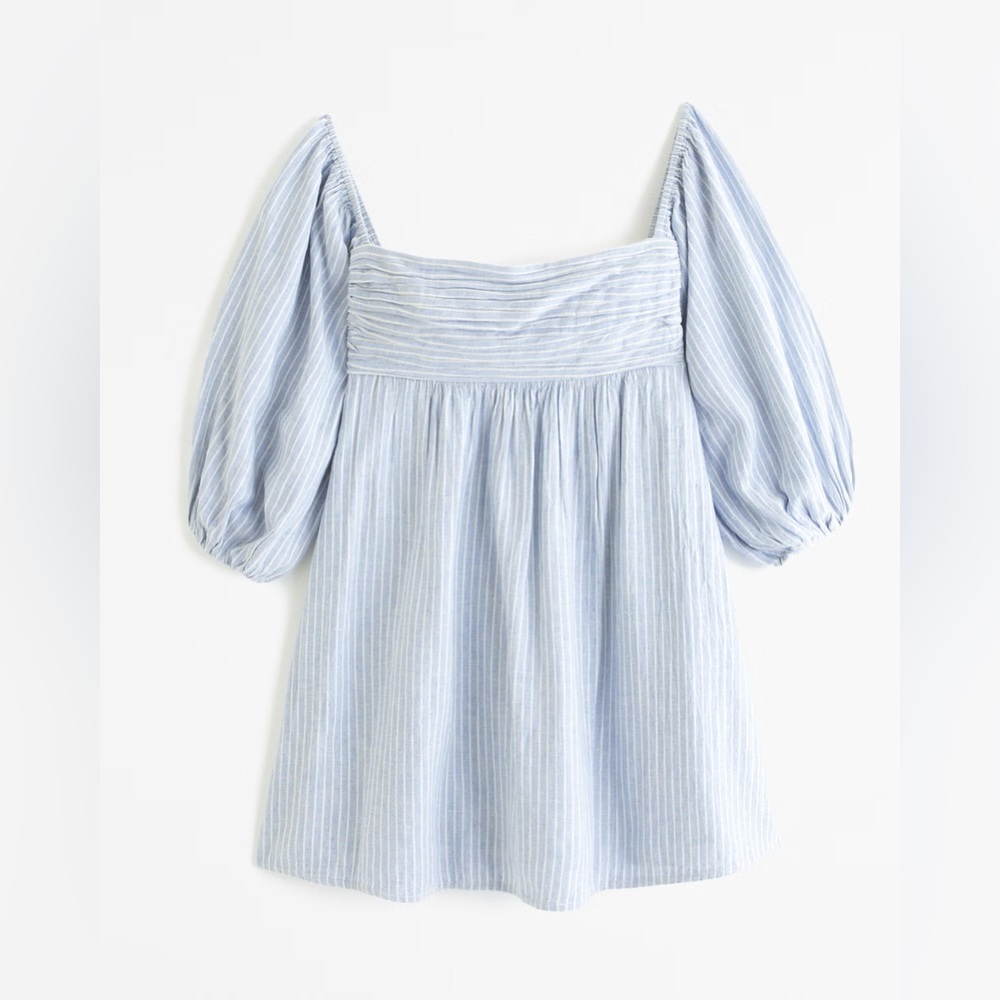 Abercrombie & Fitch Emerson Linen-Blend Off-The-Shoulder Mini Dress.  No Tags